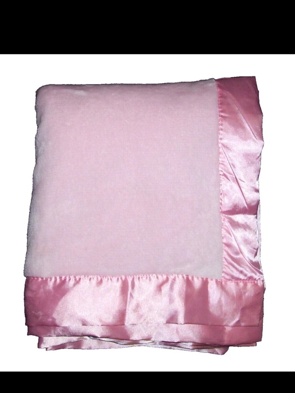 Walgreens Plush Pink Satin Trim Baby Blanket